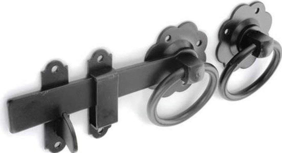 Ring Gate Latch Black 150mm
