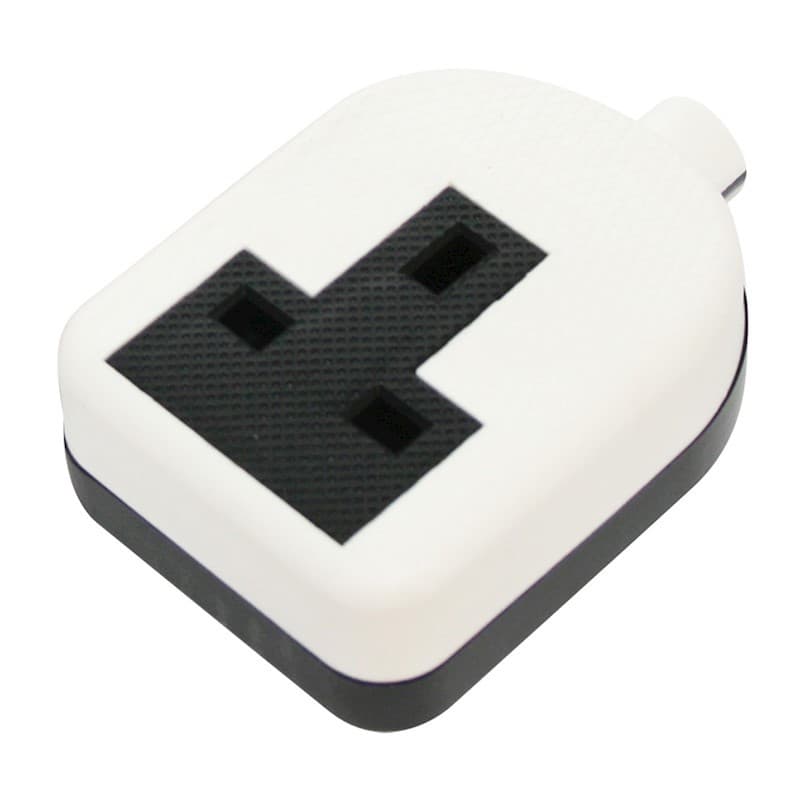 13 Amp 1-Gang Trailing Socket White Rubber