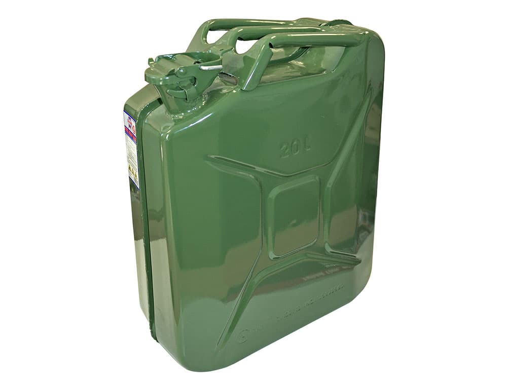 Green 20 Litre Steel Jerry Can