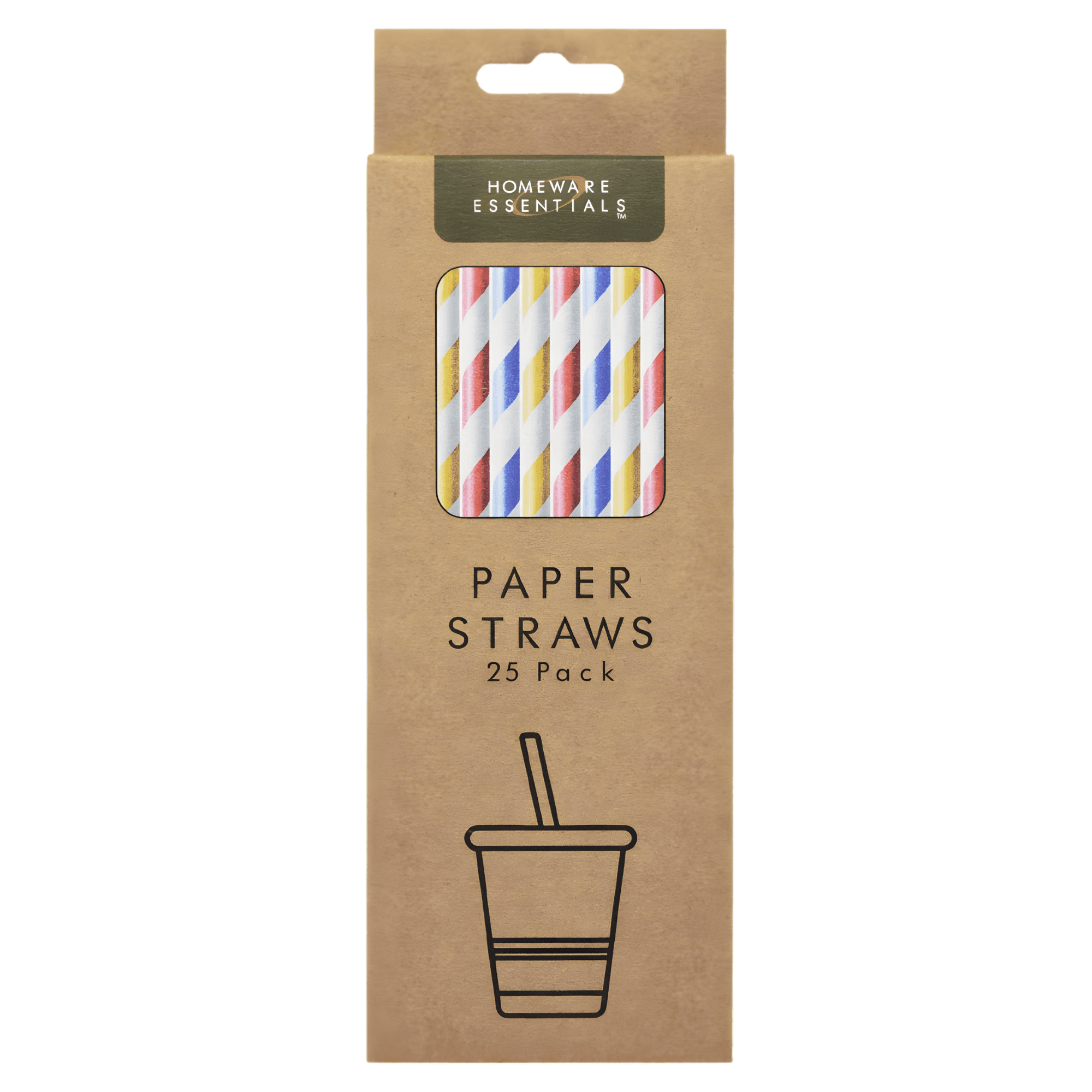 Paper Straws 25 Pack - Loaded Clip Strip