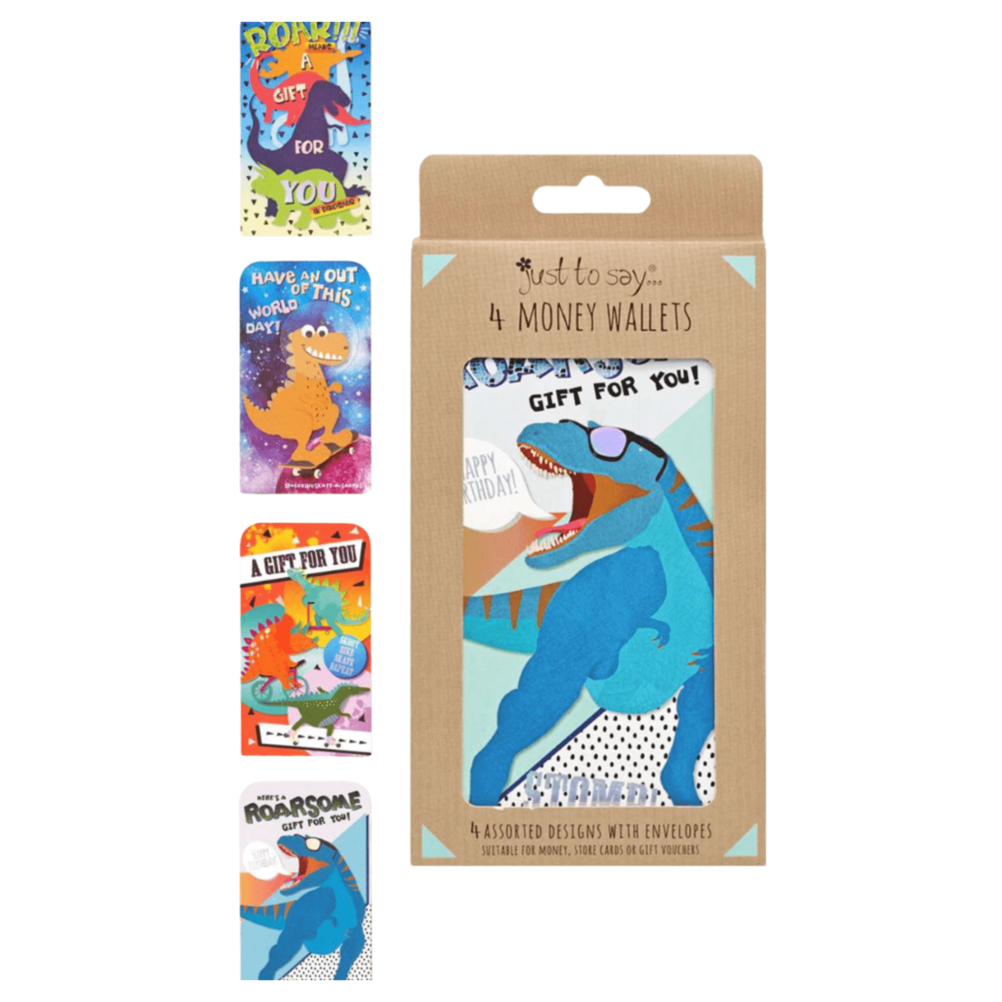 Money Wallets 4 Pack (Assorted Styles) - Kids