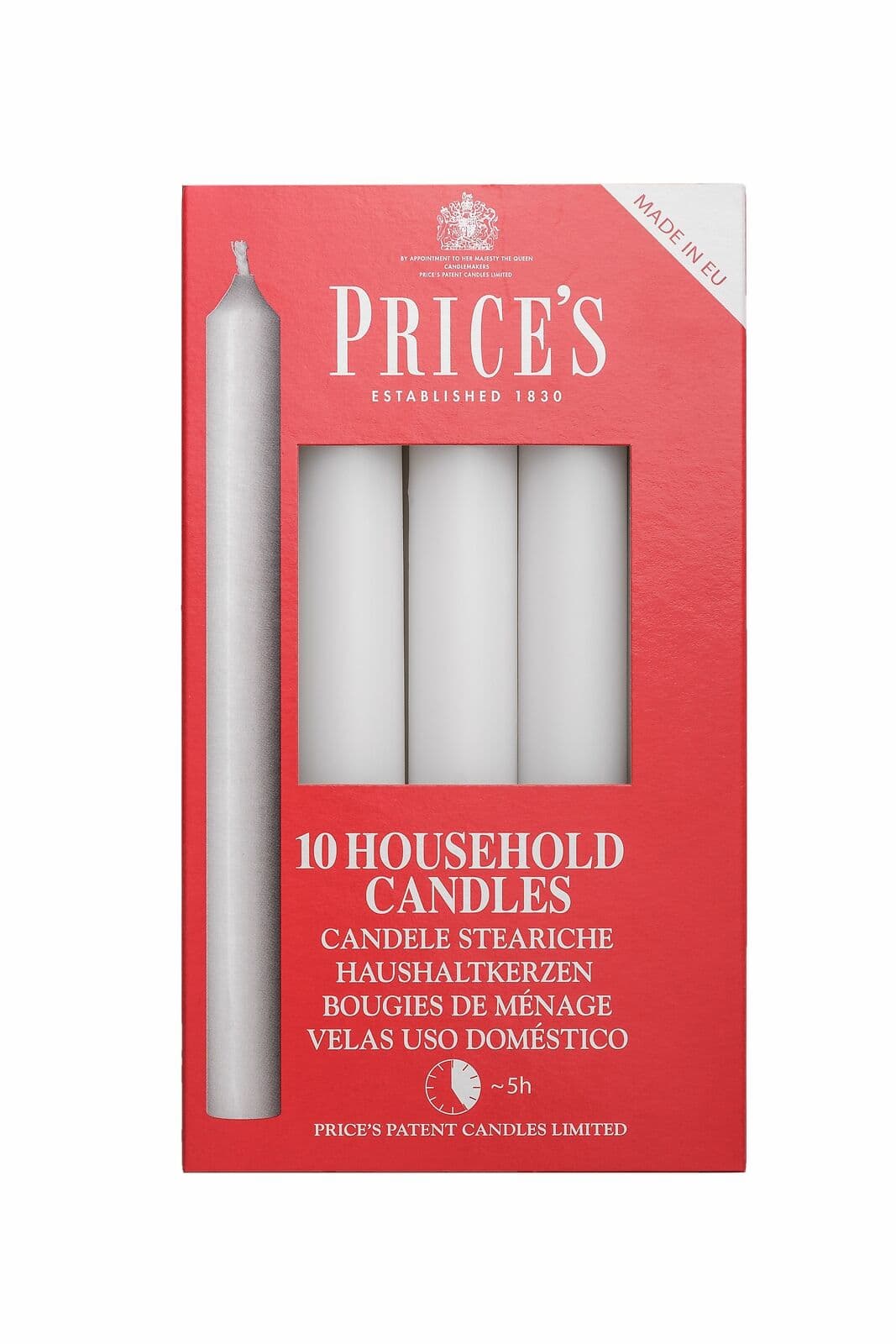 Household Candles x 10 White